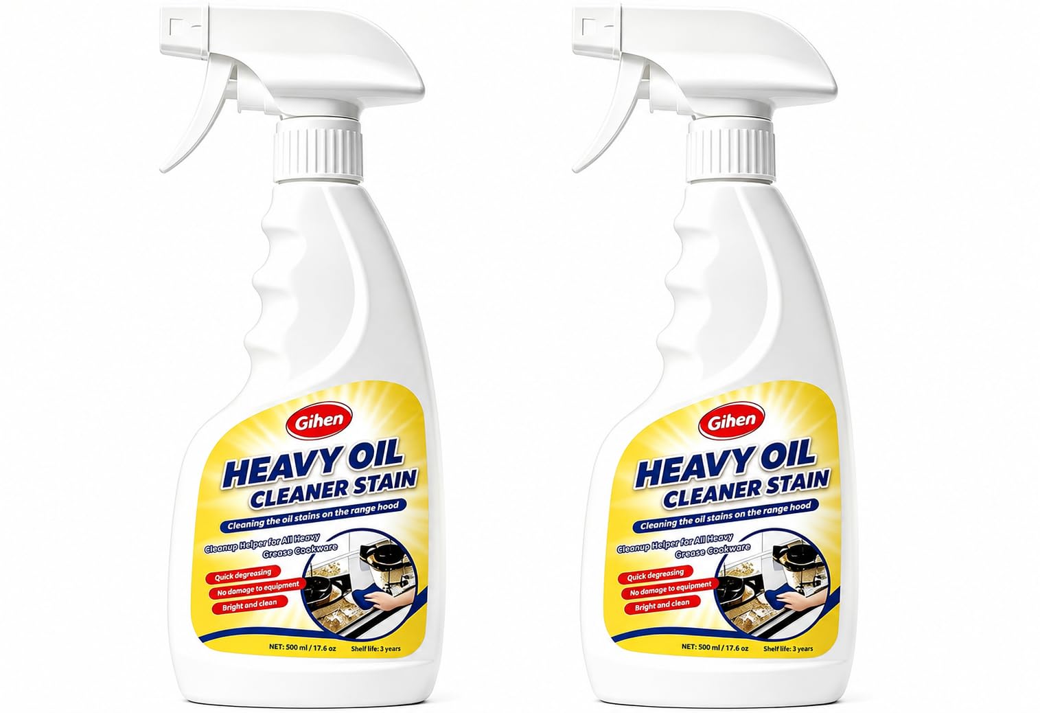 Heavy‑Duty Oil Degreaser Cleaner for Pan Bottoms, Oven, Stove, Range Hood
