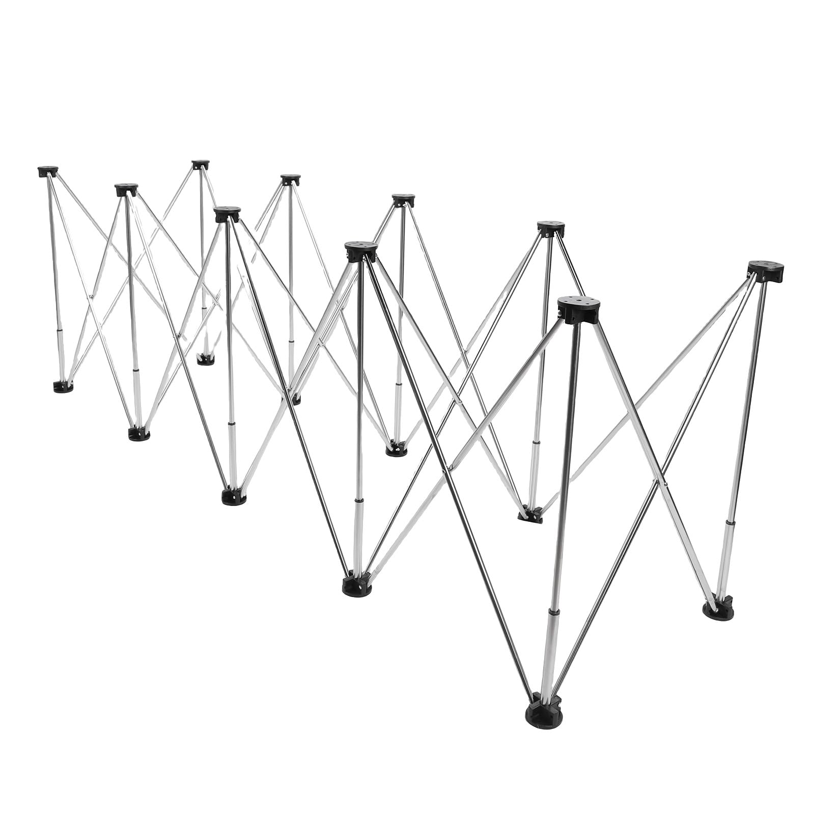 LiebeWH Mesa de Trabajo Plegable Portátil de Alta Resistencia para Carpintería, Construcción, Corte, Capacidad de 1000kg para Comodidad del Hogar, Acero Inoxidable
