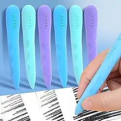 5 peças de borrachas longas Kawaii, cores macaron, borracha de precisão para arte detalhada e materiais de desenho profissional, aleatória