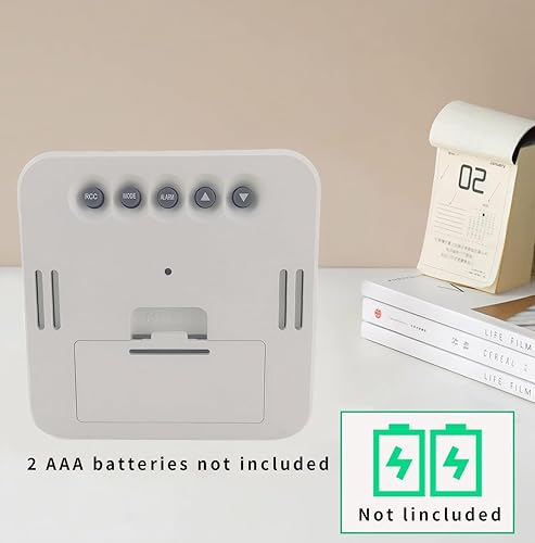 Miniatura 5 de Xlajiao Reloj despertador digital para niños con repetición y luz nocturna, hora de visualización, fecha, temperatura interior, escritorio a pilas