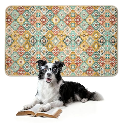 Image of FXW Washable Pee Pads for Dogs, Puppy Pads with Super Absorbent, Specifically Designed for FXW Rollick /Homeplus 24inch 6 Panels Dog Playpen, 39 inch x 63 inch Rectangle, Beige Gourd, 1 Pack