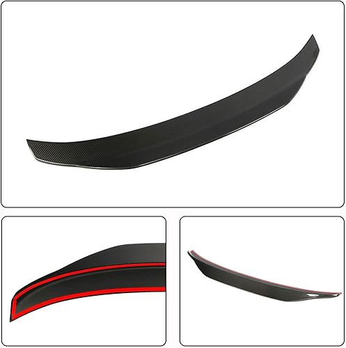 Miniatura 7 de Alerón de maletero de fibra de carbono para BMW Serie 4 F36 Gran Coupé 2014-2019 Spoiler 420i 428i 435i 440i 4Door Rear Boot Lid Highkick Wing Lip