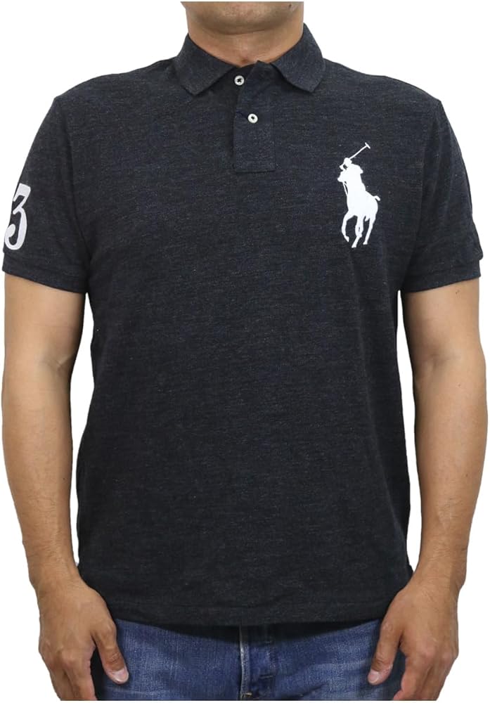 90sポロラルフローレン　ビッグポニー刺繍ポロシャツ　フルデコ　Polo ポロ ラルフローレン ビッグポニー刺繍 袖ナンバー Tシャツ