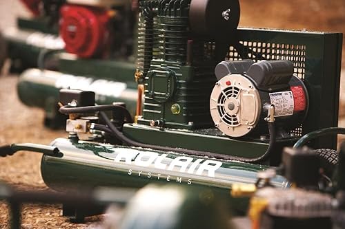 Miniatura 4 de Rolair 1.5 Hp (115 V), 7.3 Cfm@90Psi, Compresor de tanque doble de 9 galones (W/controles duales)