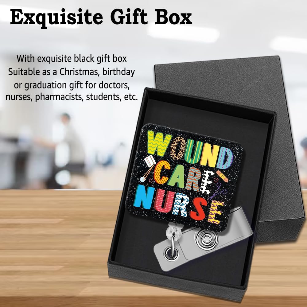 Wound Care Nurse Retractable Glitter Badge Reel with Alligator Clip, Funny Badge Holder Gifts for ER WOC Nurse Wound Team Lab Tech Nursing First Responder, Urgent Care Nurse Gifts - Image 5