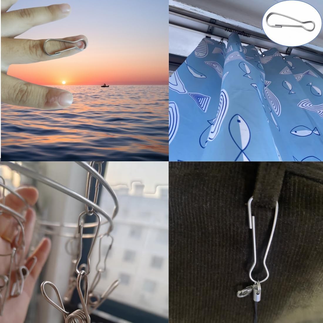 Stainless Steel Lanyard Snap Hooks 1"(25mm) 200pcs, Rust-Proof Spring Hooks Purse Clip for Lanyard Clasp Zipper Pull ID Card Name Tag Badges Key Chain Keyring DIY Craft - Image 7