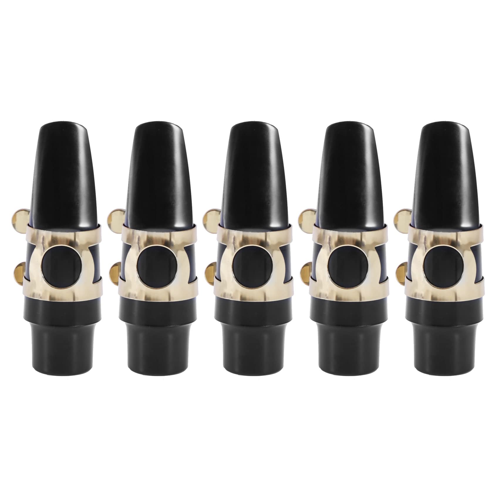 Saxophone noir avec roseau boucle bouchon et 2 pads kit complet - 8