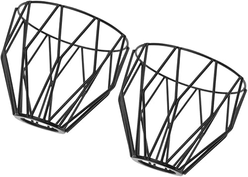 2 piezas de pantalla de lámparas colgantes negras, bombilla negra, lámpara de araña vintage, portalámparas de protección, cubiertas de luz, globos