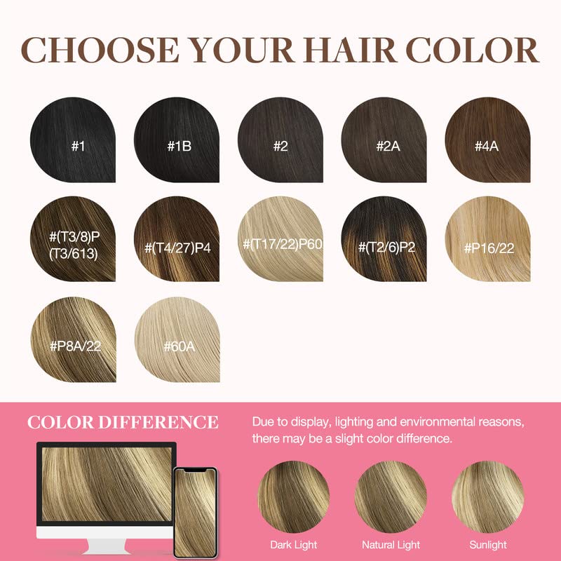 Image of GOO GOO Clip in Hair Extensions Real Human Hair, Remy Human Hair Extensions Clip ins for Women, Natural Human Hair, 16inch 150g 9Pcs, 8A /22 Medium Brown Highlighted Golden Blonde