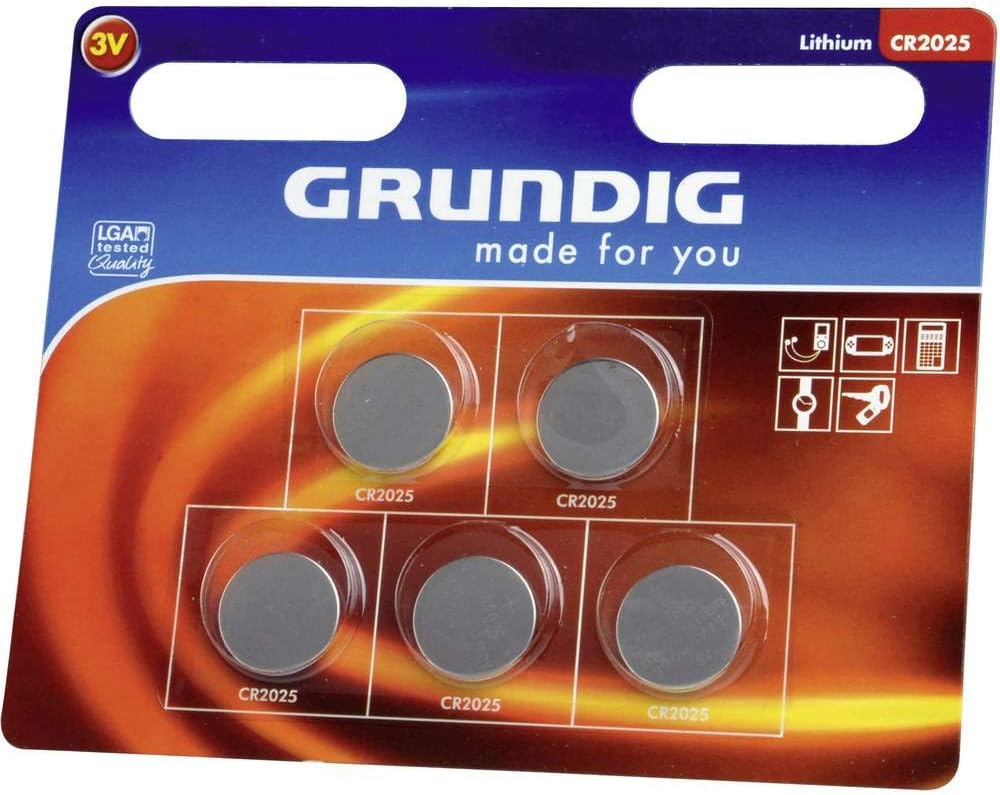 Grundig CR 2025 Knopfzelle CR 2025 Lithium 127 mAh 3 V 5 St. Amazon.de