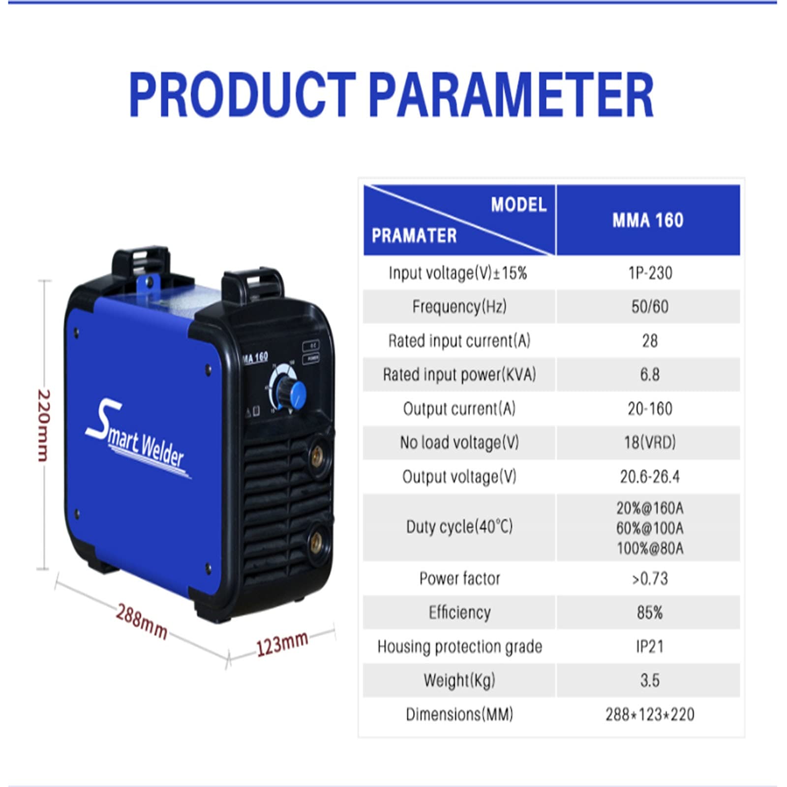 Saldatore intelligente IGBT. Inverter Arc Electric Weldin EMMA160. for la lavorazione della saldatura,Ferramenta Industriale