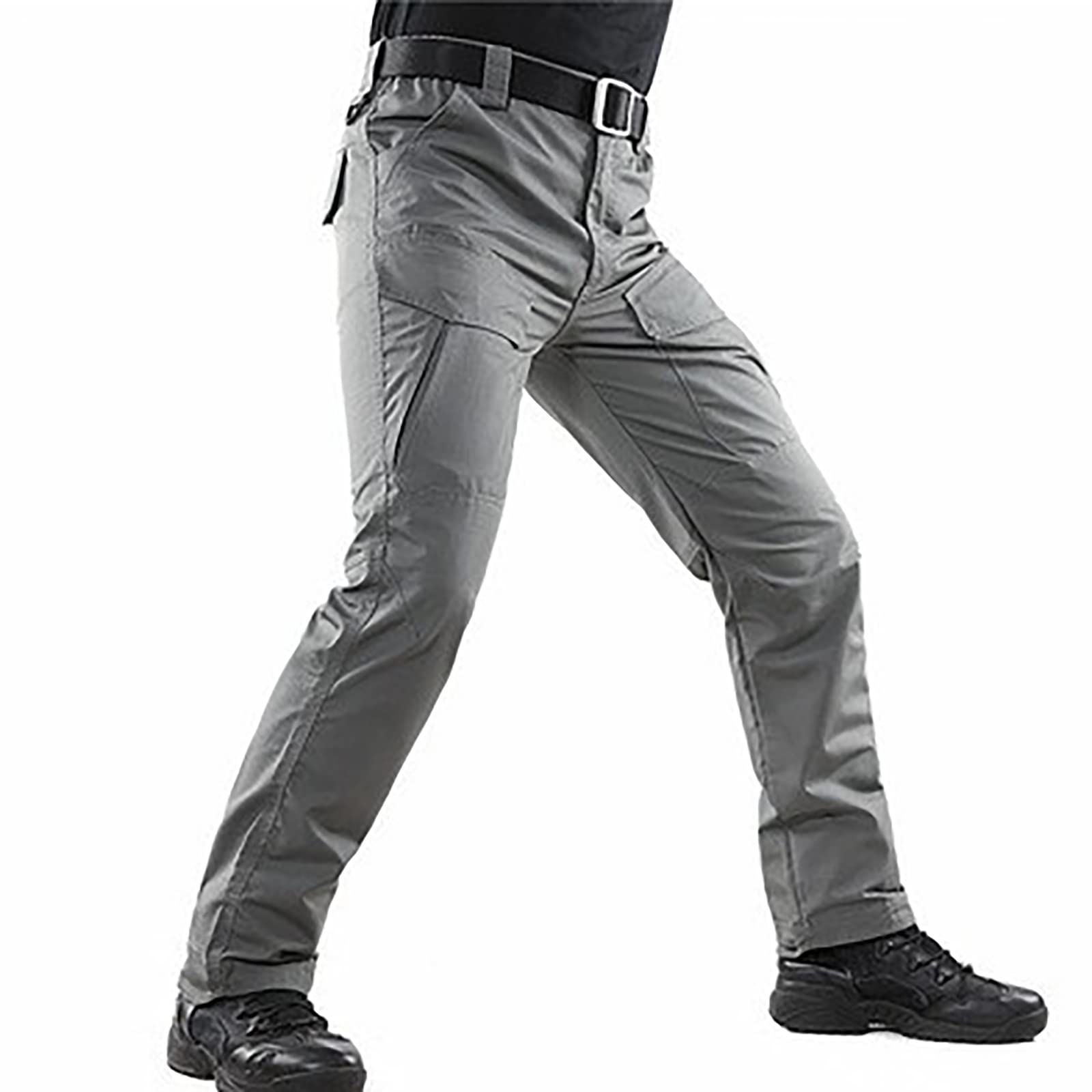 Pantalones Cargo para Hombre Impermeables Pantalones de Senderismo con Cremallera para Trabajo y Exterior(Size:S,Color:Verde)