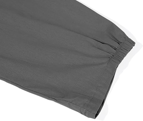 Miniatura 7 de yoeasy Pantalones capri de lino para mujer, holgados, cómodos, con cintura elástica, con bolsillos