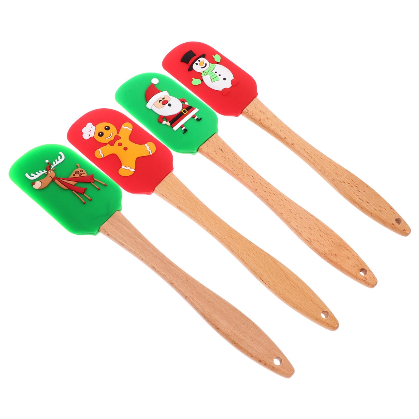 4pièces Grattoir Patisserie Lot De Spatules à Beurre Silicone Accessoire De Cuisine Lisseur à Crème Spatule à Crème Variés Styles Couleurs Assorties