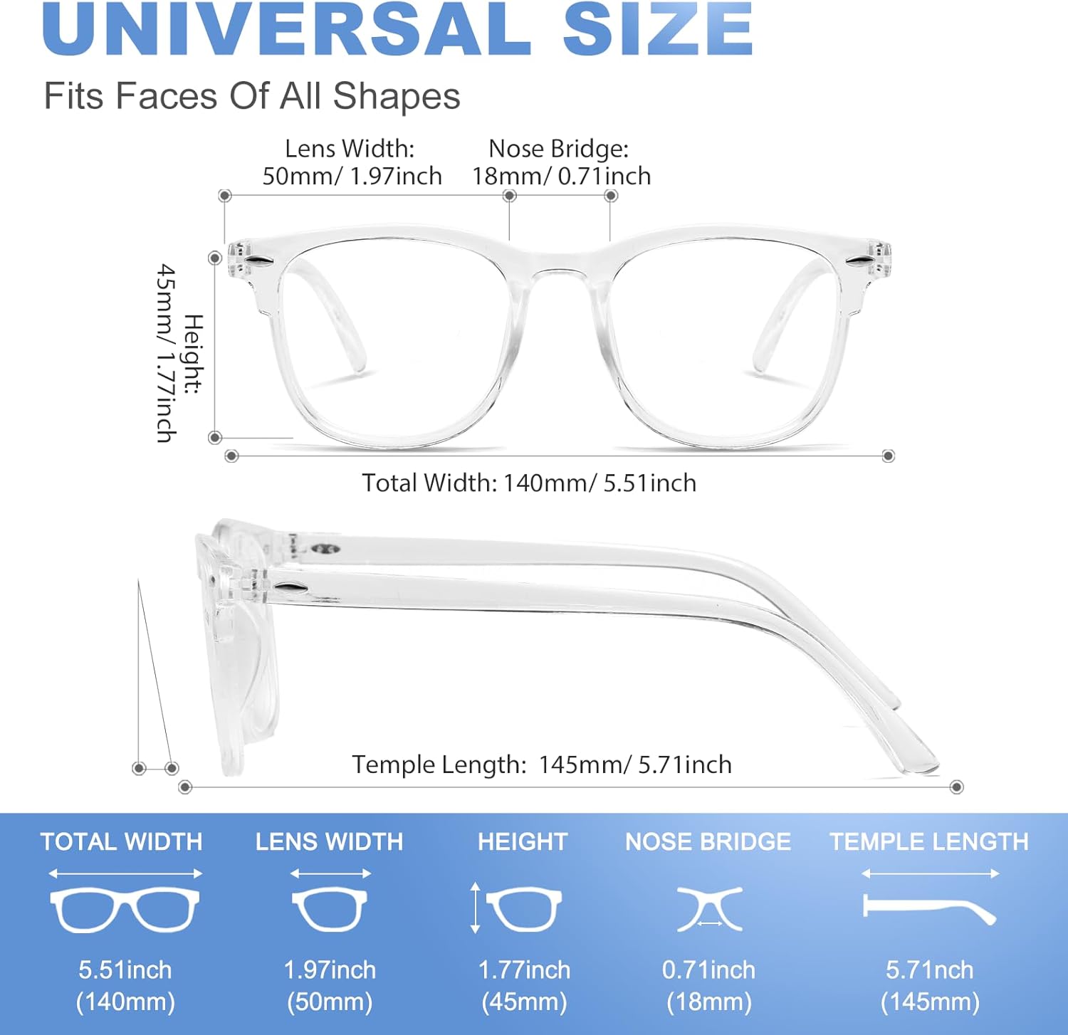 Distance Glasses for Women & Men, Near Sighted Myopia Driving Eyeglasses, Nearsighted See Far Vision Glass - Image 4