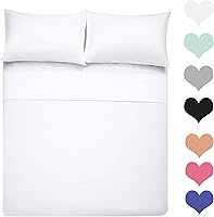 Vista 7 de Best Season Juego de sábanas de algodón de 400 hilos, tamaño full, 4 piezas - 100% algodón de fibra larga, juego de sábanas de algodón suave