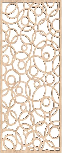 Miniatura 2 de 9 38 pulgadas de ancho x 24 38 pulgadas de alto x 38 pulgadas de alto x 38 pulgadas de alto, paneles de pared de madera de calado, roble rojo