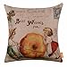 LINKWELL 18"x18" Vintage Thanksgiving Day Burlap Cushion Covers Pillow Case (CC862)