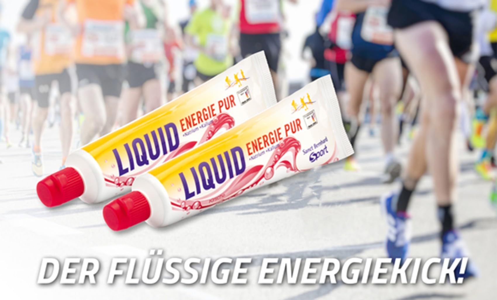 Sanct Bernhard Sport Liquid Energie Pur | 18 Tuben | Kohlehydratreiches Energie-Gel | Geschmack Kirsche | Laktosefrei, glutenfrei und vegan | Deutsche Produktion & laborgeprüft