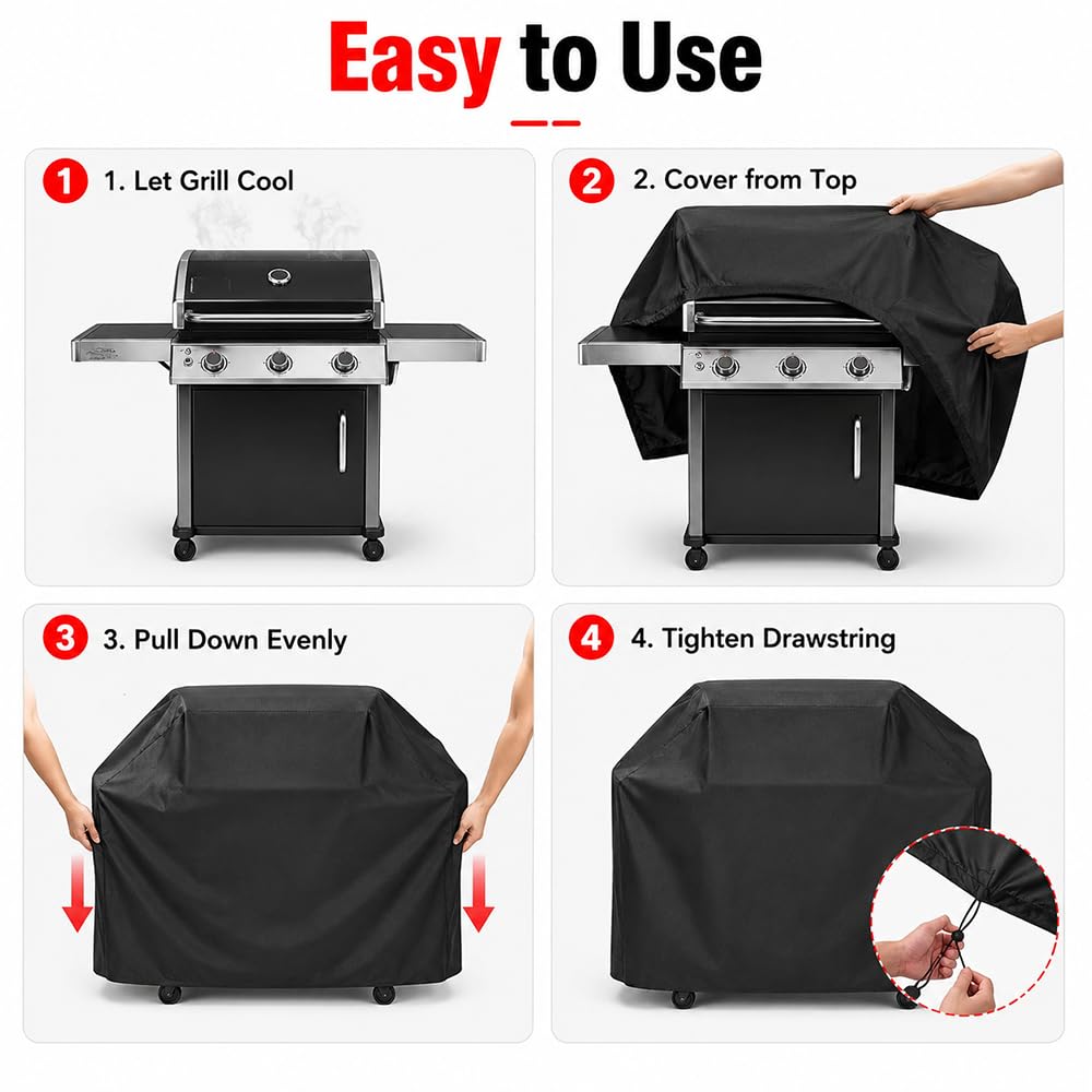 Copertura Barbecue per Weber Spirit E-325 Stealth 2026+, Protezione Barbecue Tutti I Tempi 210D Oxford Impermeabile Telo Copertura Grill Griglia
