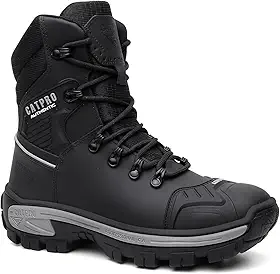 Bota Masculino Em Couro Para Trabalho EPI Coturno Resistente e C.A