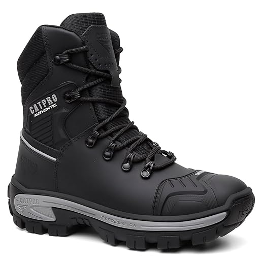 Bota Masculino Em Couro Para Trabalho EPI Coturno Resistente e C.A