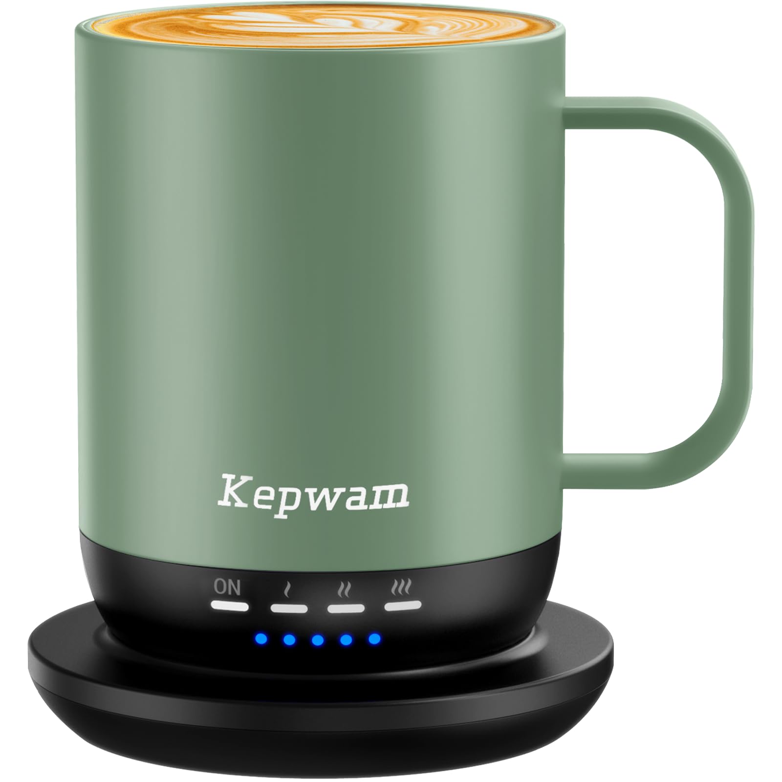 Kepwam Heated Coffee Mug T1-14oz Fast Heating &amp; Longer Battery Life Self Heating Coffee Mug Hot to 149℉ - Touch &amp; App Controlled Mug Coffee and Hot Beverage Warmer, Gifts for Women and Men