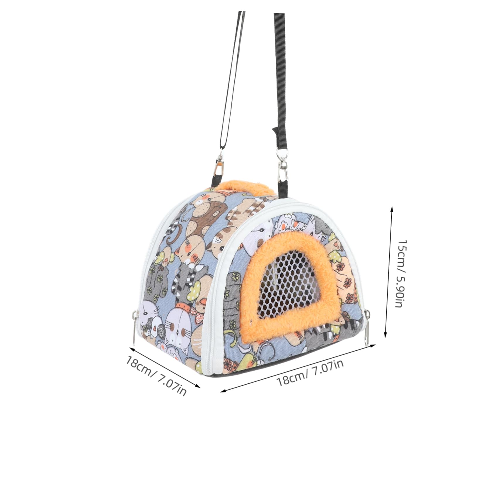 LIOOBO Portable Hamster Carrier Bag Breathable Pet Nest Backpack for Travel Outing