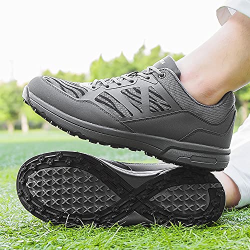Image of THESTRON Men Golf Shoes Spring Summer Breathable Spikeless Golf Training Sport Sneakers Big Size US 7-14 Golf Walking Shoes