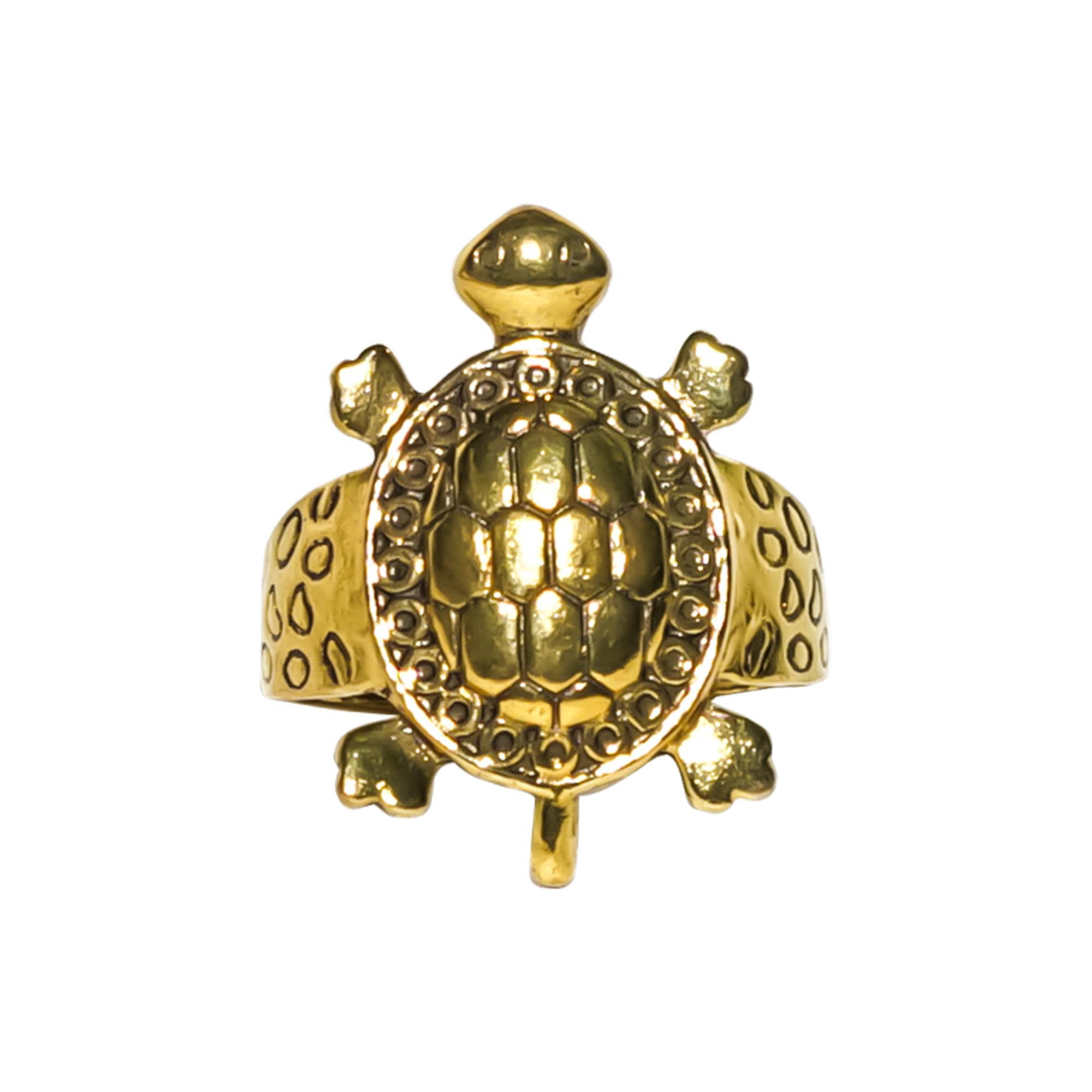 hawai Gold Plated Tortoise Ring, Traditional Indian Kachua Meru Design with Crystal Eyes, Unisex Statement Ring, Festival Wear Jewelry-picture-18