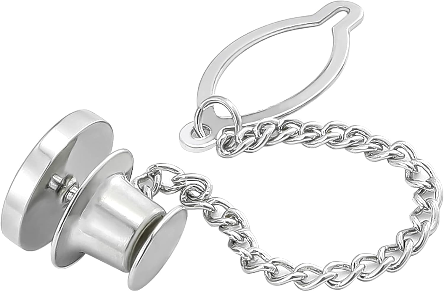 Tie Pins for Men Tie Tack with Chain Initials A-Z tie Clip
