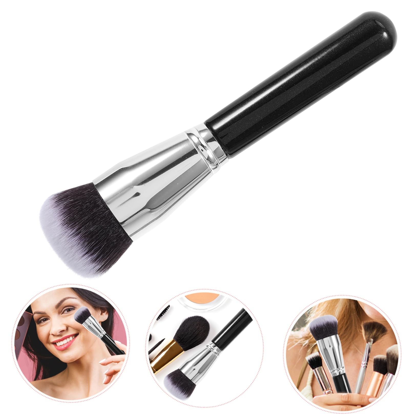 FOMIYES Round Head Makeup Brush for Foundation Liquid Women's Foundation Brush Small Portable and Versatile for Blending