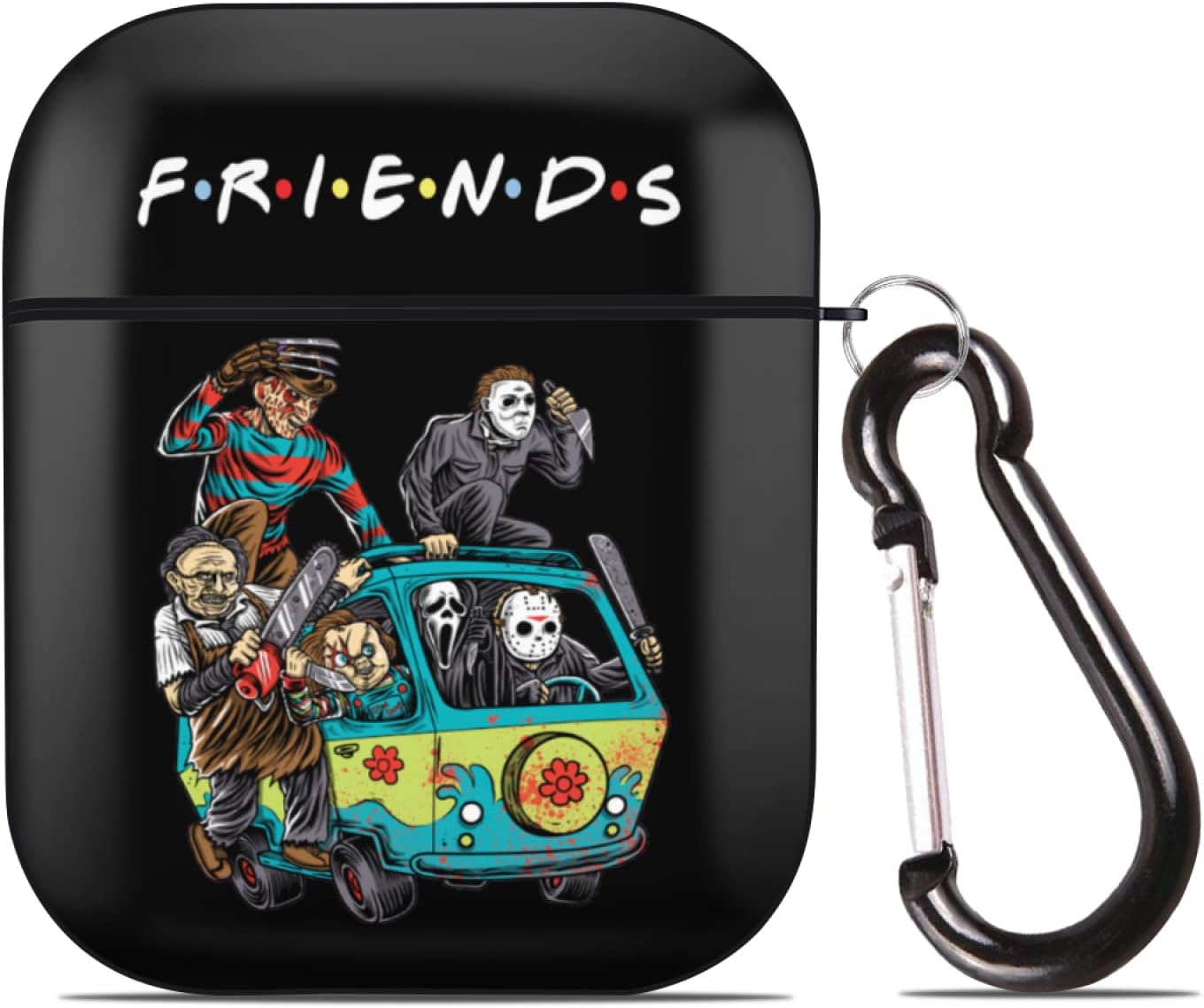 Horror Movie Compatible with Apple Airpod Case 2nd Generation with Keychain, Horror Movie for Airpod Case Replacement Case Accessories for Men Women