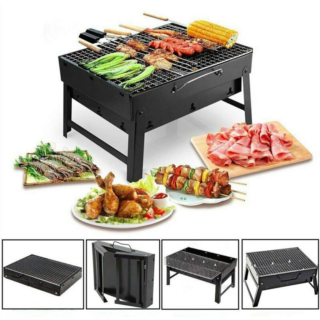 Składany grill, grill tarasowy, grill węglowy, kuchenka, stal nierdzewna, na zewnątrz, kemping, piknik, grill, akcesoria do grilla, narzędzia