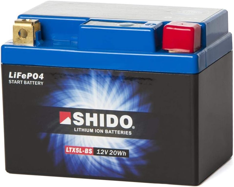 SHIDO LTX5L-BS LION -S- Lithium Ion Motorcycle Battery 12V 20WH