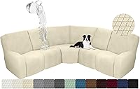 Vista 1 de ALIECOM Fundas impermeables para sofá seccional reclinable para sofá seccional reclinable elástico en forma de L, fundas de esquina lavables