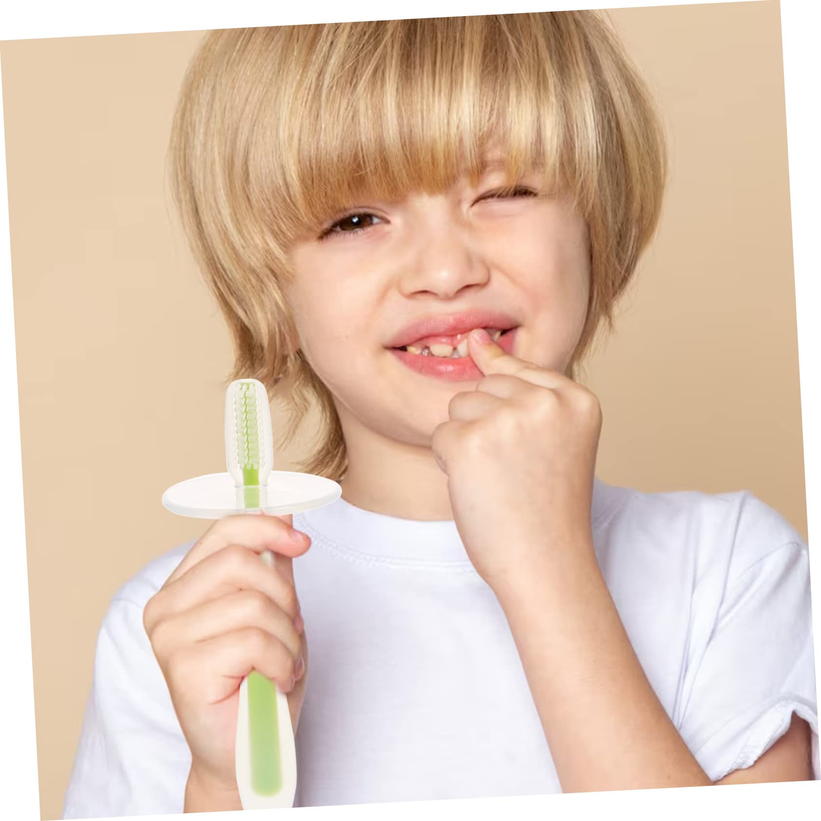 FRCOLOR 4 Set Di Spazzolini Da Per Bambini Per Bambini Piccoli Da 12 M Con Base in Per Una Facile Pulizia 4 Pezzi*4