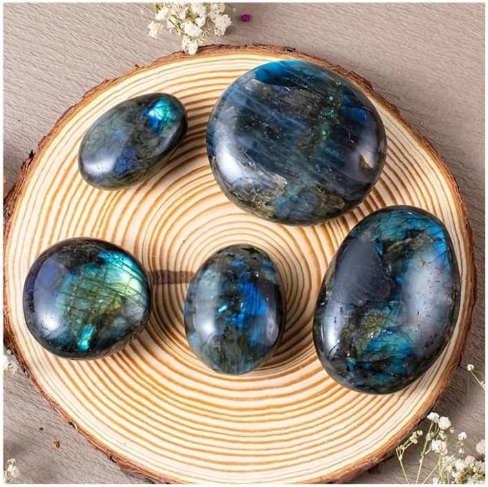 1pcs 30-80g Labradorite Palm Stone Crystal - Polished Stone WVLYGH