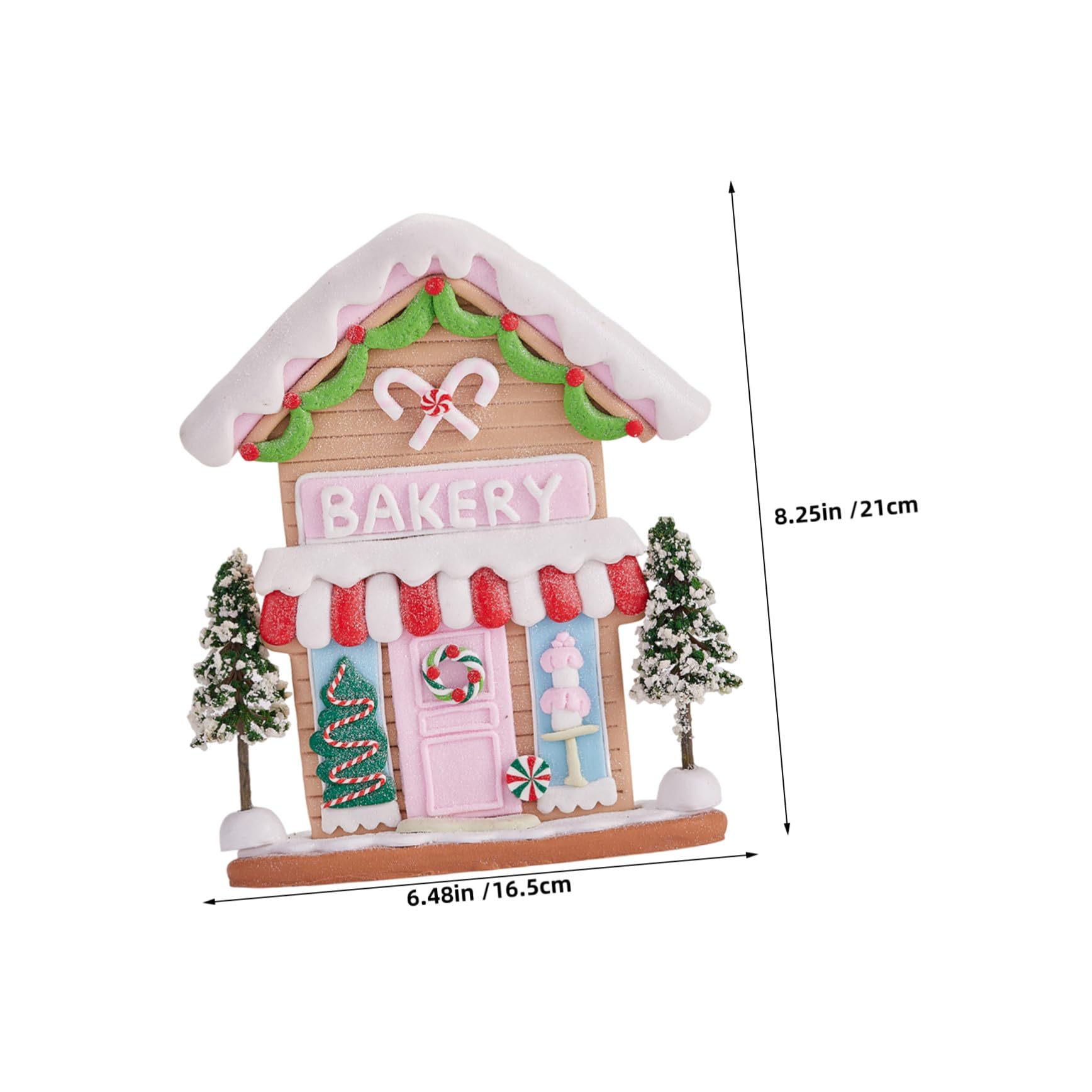 Casa de Jengibre de Arcilla para Navidad Adorno Único de Escultura Artesanal Casa Invernal con Detalles Pintados Mano Decoración Festiva para Fiesta y Hogar