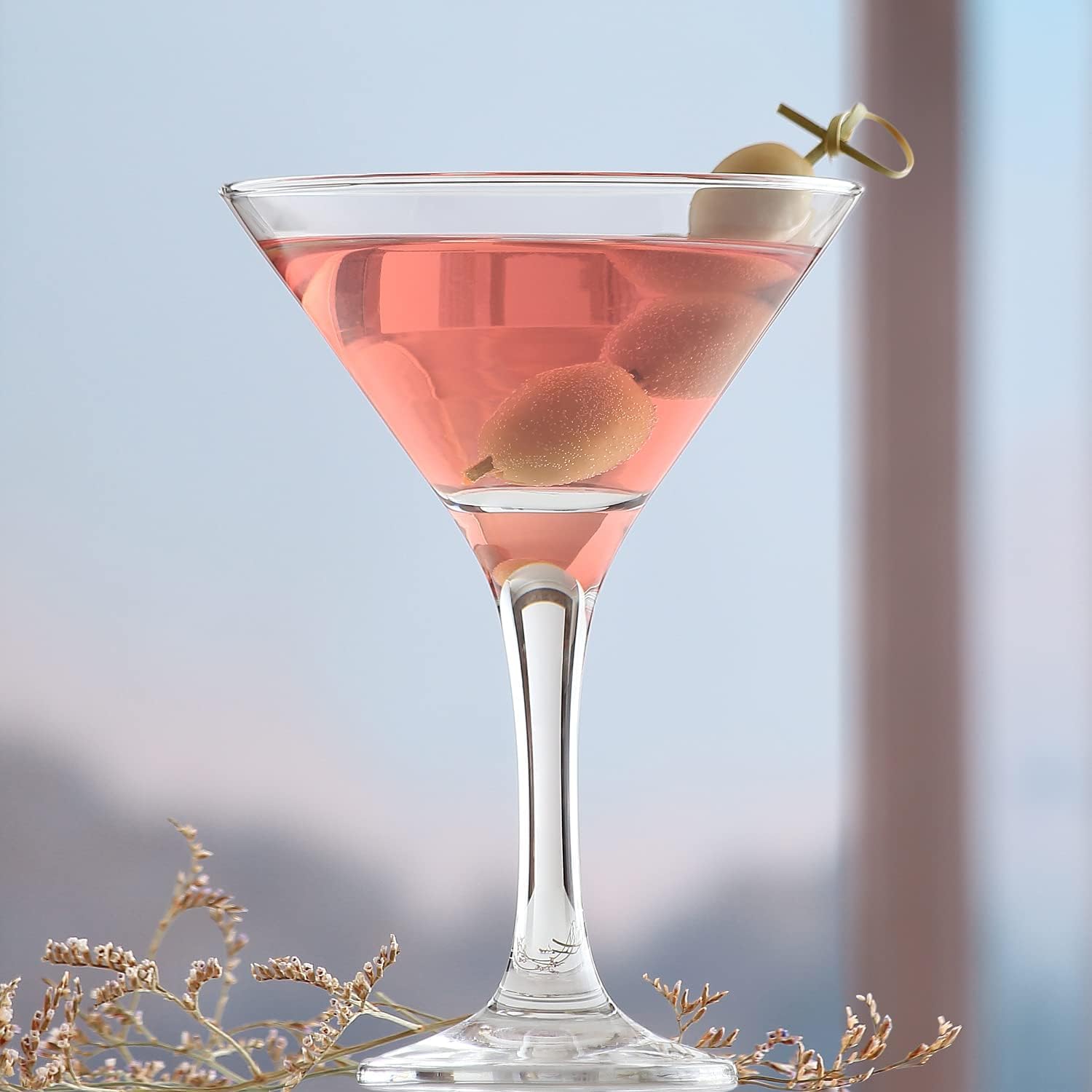 Shov Misket Martini-Gläser-Set 6-teilig Special Edition | Elegante Cocktailgläser & Dessertgläser | 175ml | Spülmaschinenfest | Klassisches V-Form Design mit langem Stiel