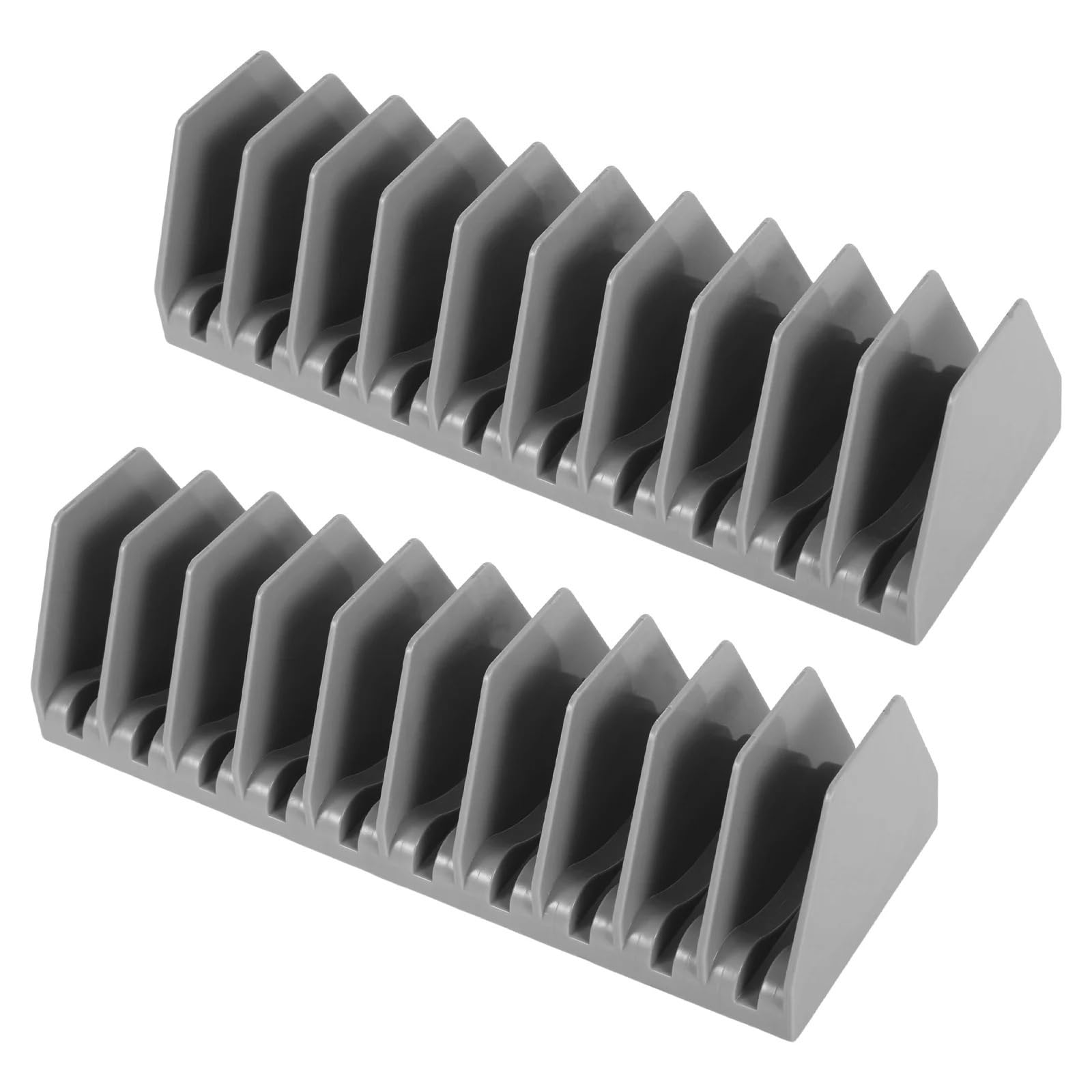 Khfgdhg Grey 4Pcs Wrench Organizer 2/4 Pcs Compact Wrench Holder Plastic Spanner Storage Rack 10-Slot Pliers Organizer Rack For Toolboxes(Grey 4Pcs)