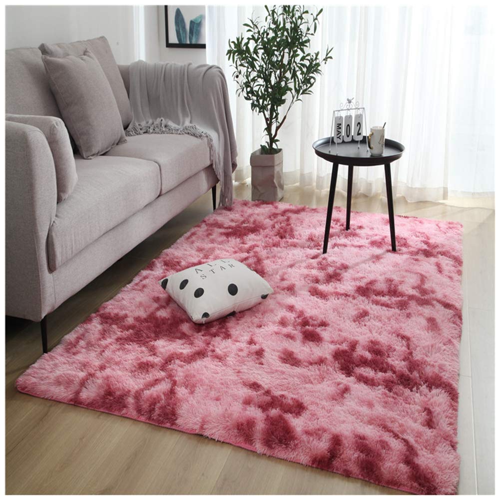 Tapis arc-en-ciel en fausse fourrure 40x60 cm antidérapant et lavable pour chambre