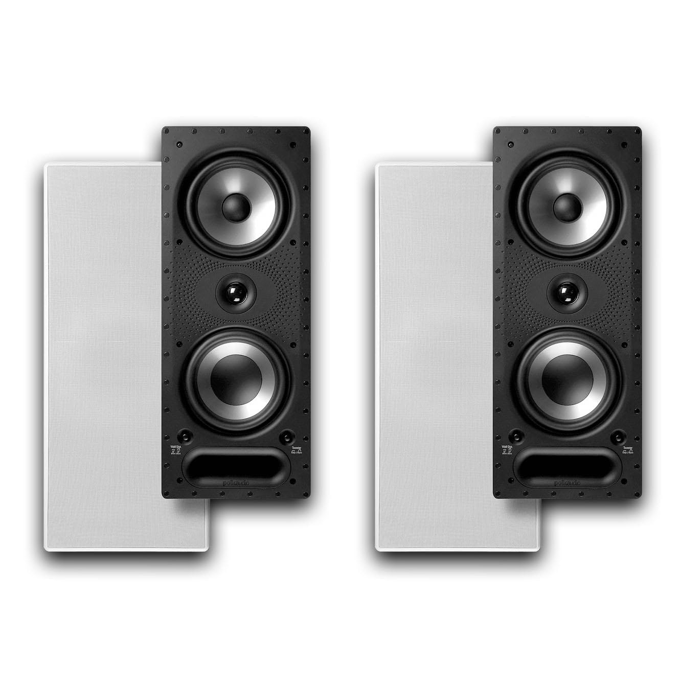 Polk Audio 265-RT 3 Way Vanishing in Wall Speakers - Pair (White)