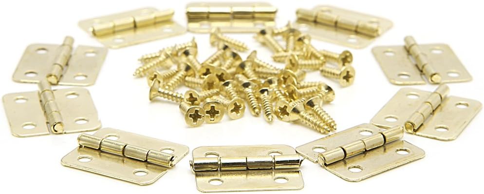 YUYUE21 (10pcs gold small hinge hinge jewelry box furniture 18 * 16mm-gold - Image 3
