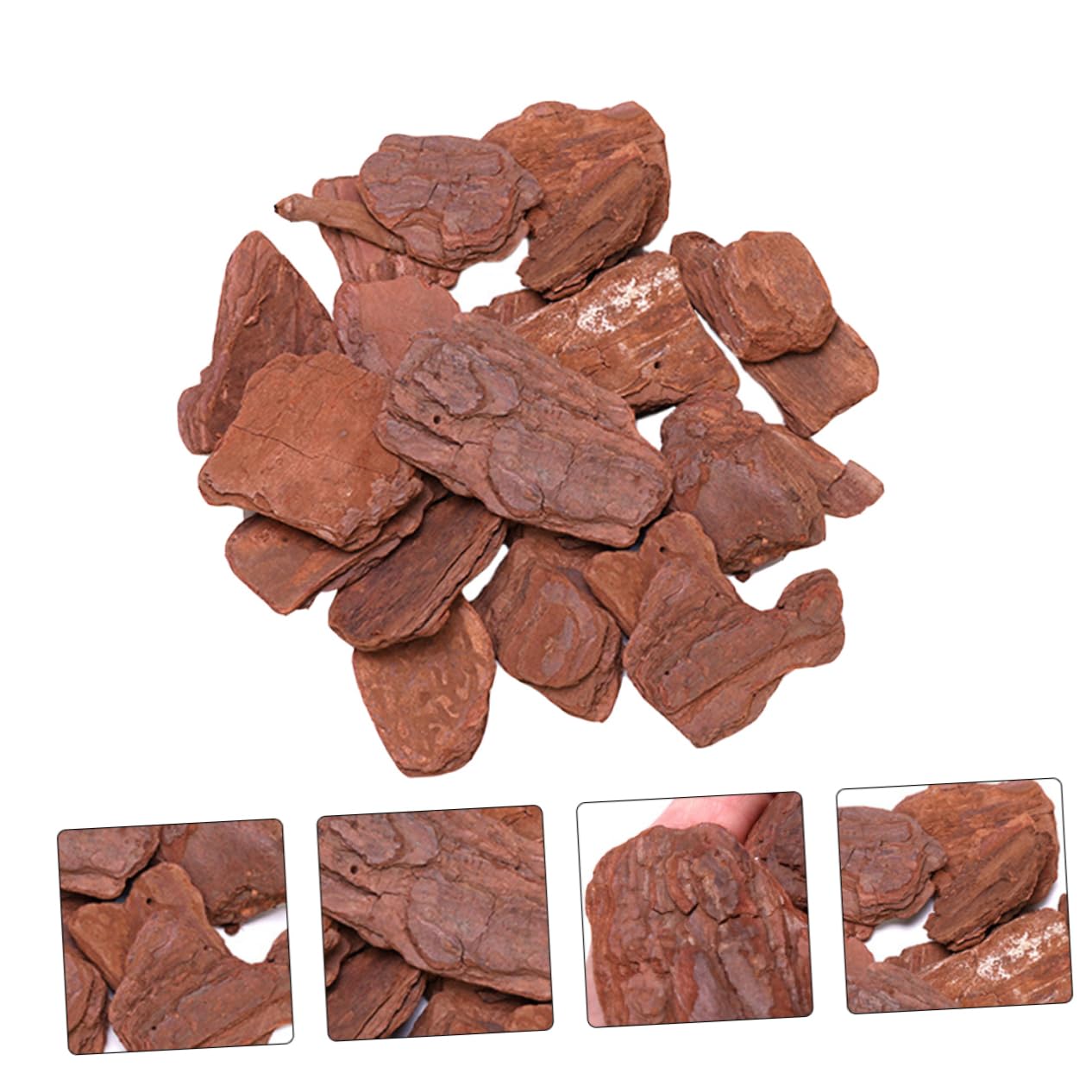 Materiale Decorativo Per Rettili Corteccia Di Pino Lucidata, Paesaggistica Naturale Per Scatola Di Allevamento, Confezione Da 500 g Per Terrari Di Rettili e Animali Esotici