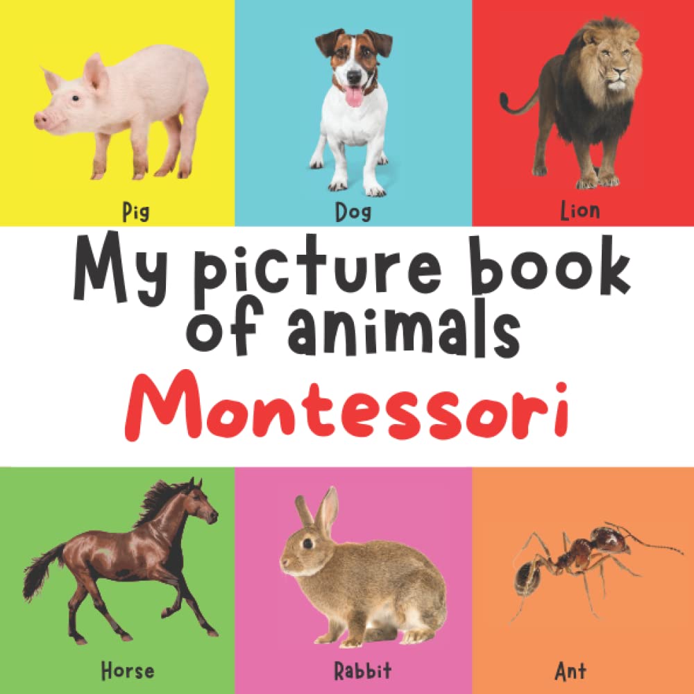 My montessori picture book of animals : About 100 photos of animals presented and organized with the Maria Montessori method: Perfect gift for kids