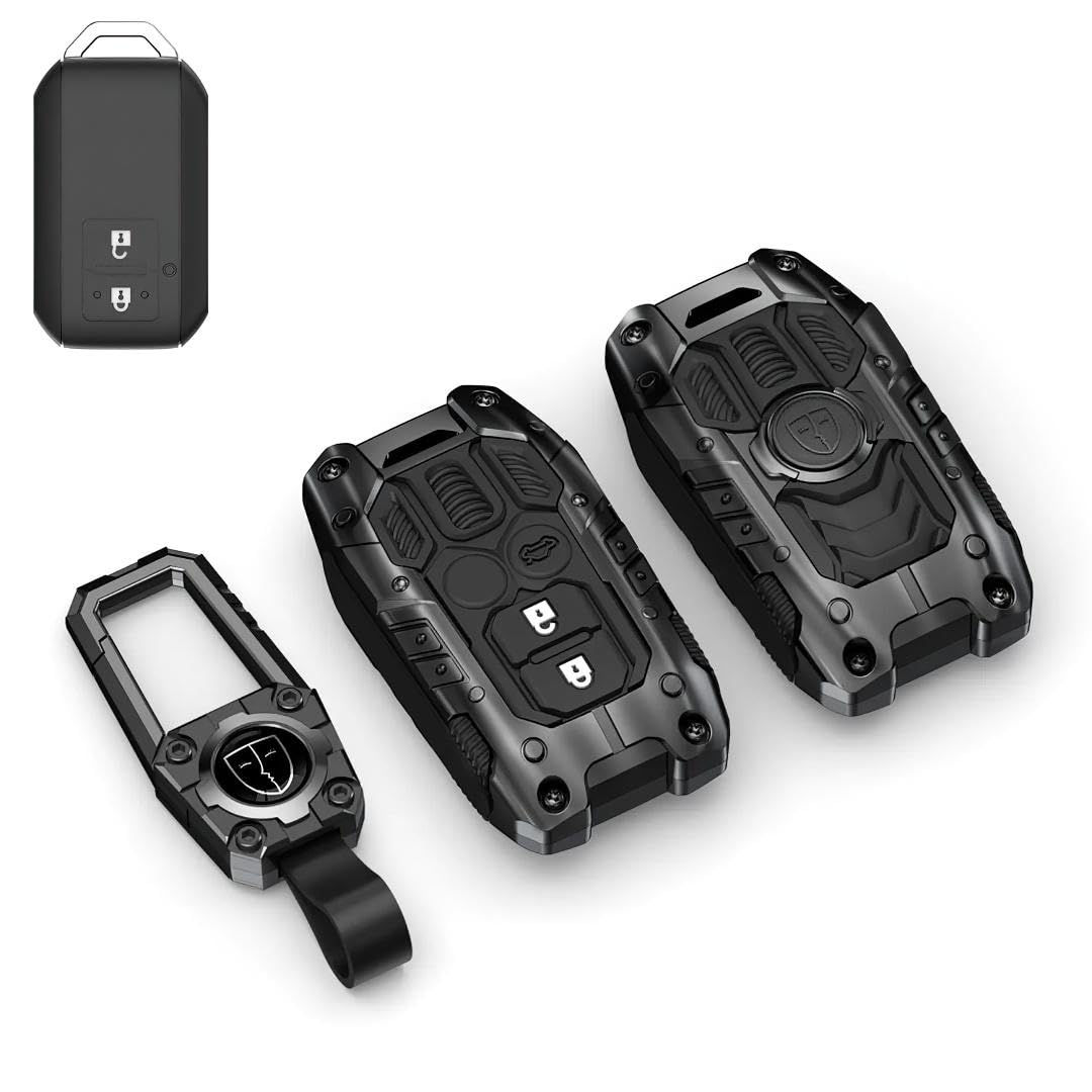 Rewop Metal Black Car Key Protective Cover/Case and Keychain for Suzuki Victoris, Baleno, Swift, Ertiga, Grand Vitara, XL6, Brezza, Fronx, Dzire, Ignis, S-Cross, Glanza, Hyryder (2-Button Smart Key)-image-10