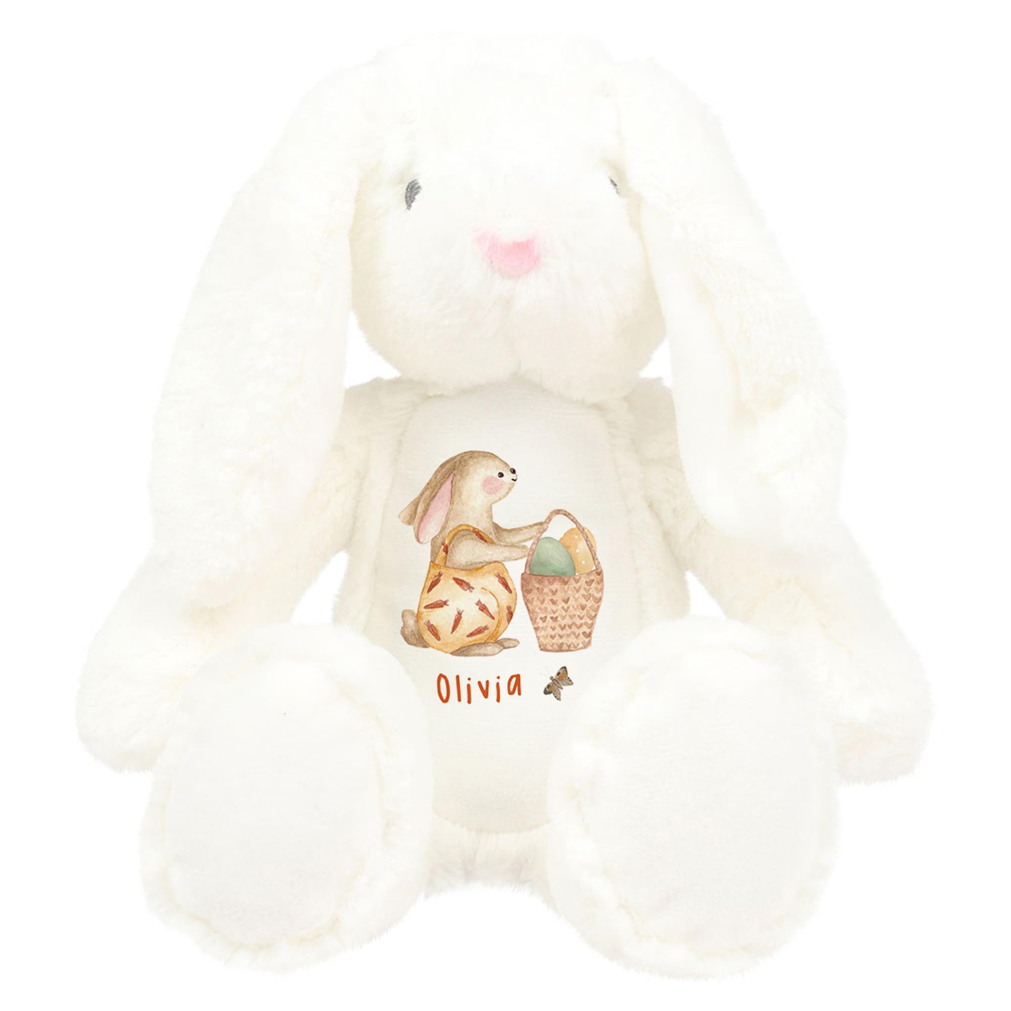 Personalised Easter Bunny Plush Name Soft Toy Gift for Baby Toddler Keepsake Cute First Easter Nephew Grandson Granddaughter Niece Daughter