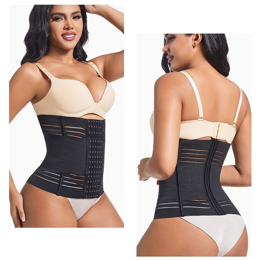 Pancera Contenitiva Donna Corsetto Stringivita Modellante Dimagrante Elastico Largo Band con Regolabile Waist Trainer Postpartum Cintura Snellente Pancia Cincher