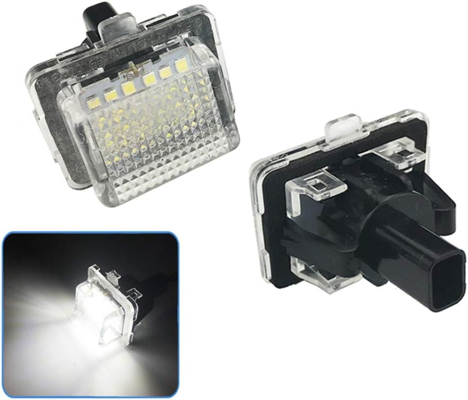 Rui Xin 213 2pcs License Plate LED Light Error Free Fit For Mercedes-Benz W204 S204 W212 C207 S212 W221 C216 Powered by 18-SMD Xenon White LED